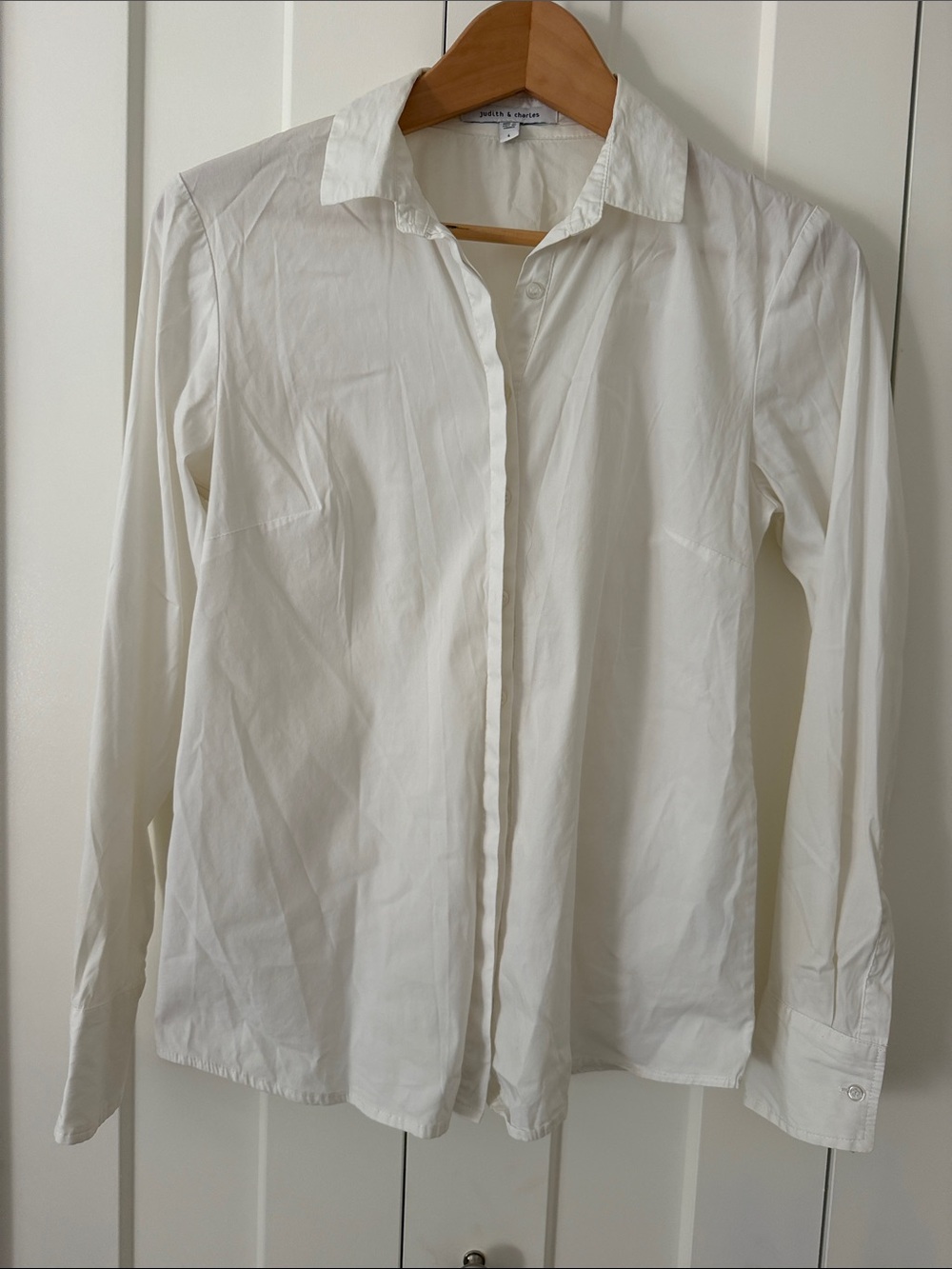 Women's White Button-Down Blouse by judith & charles